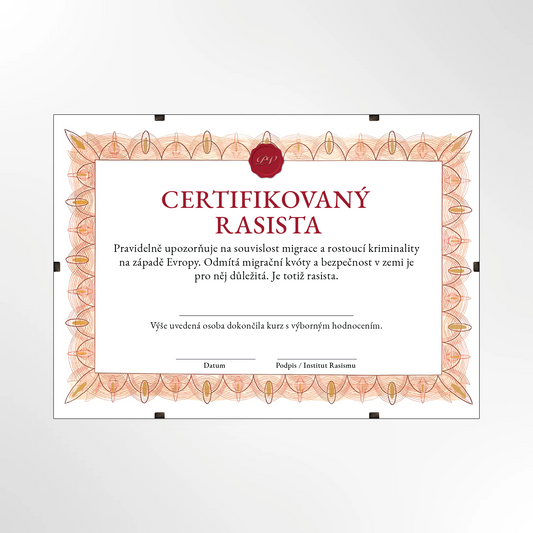 Certifikát Rasisty